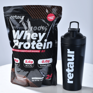 Retaur Whey Protein and Stainless Shaker