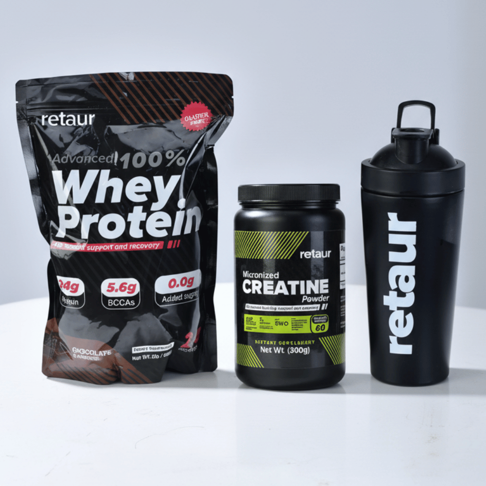 Whey and Creatine and shaker