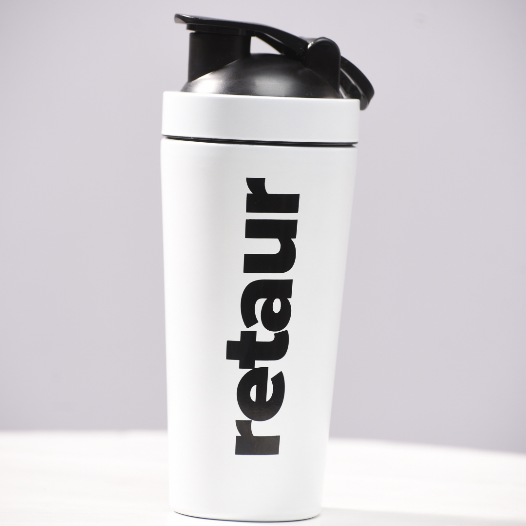 Retaur 700ml Metal Stainless Steel Water Bottle and Protein Shaker