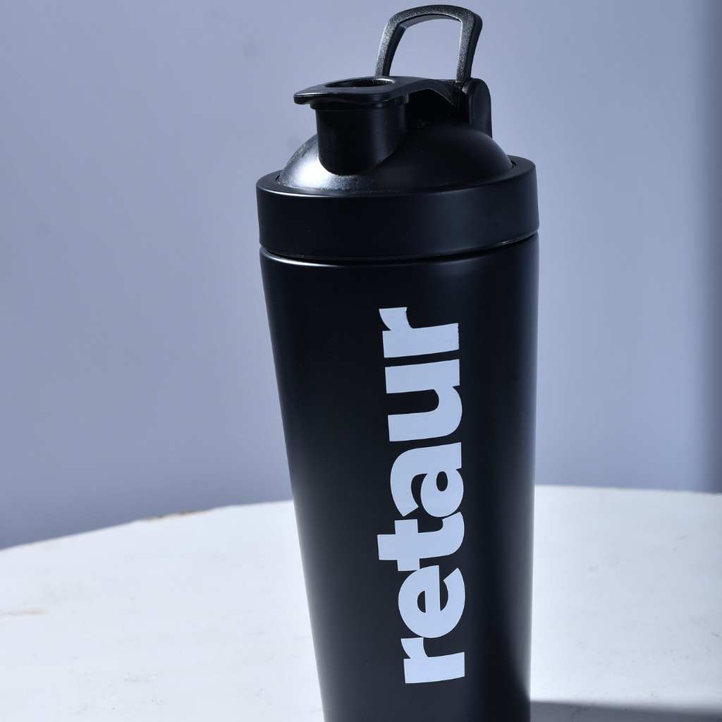 Retaur 700ml Metal Stainless Steel Water Bottle and Protein Shaker