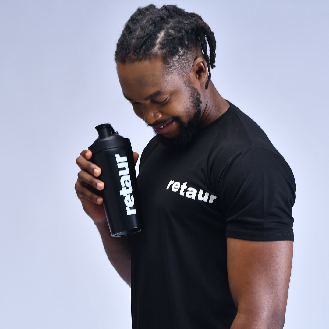 Retaur 700ml Metal Stainless Steel Water Bottle and Protein Shaker