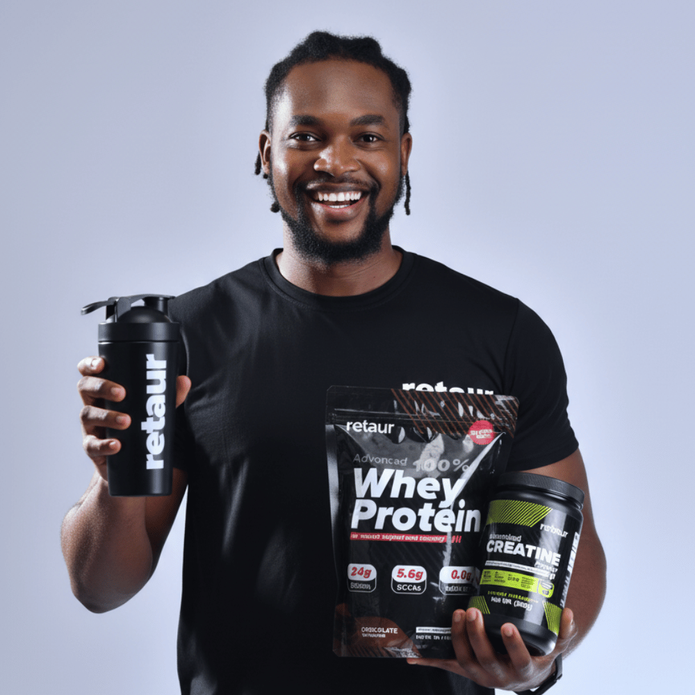 Whey and Creatine and shaker