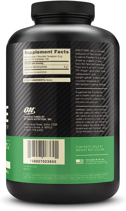 Optimum Nutrition Micronized Creatine Monohydrate Powder