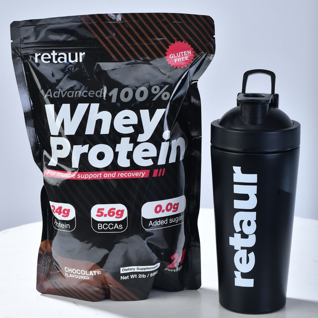 Retaur 700ml Metal Stainless Steel Water Bottle and Protein Shaker